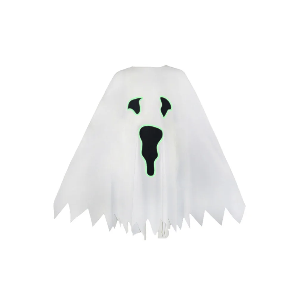 

Одежда, реквизит, светящаяся накидка с призраком, забавный плащ для вечеринки, детский костюм на Хэллоуин, белая свободная светящаяся шаль с призраком, подарок