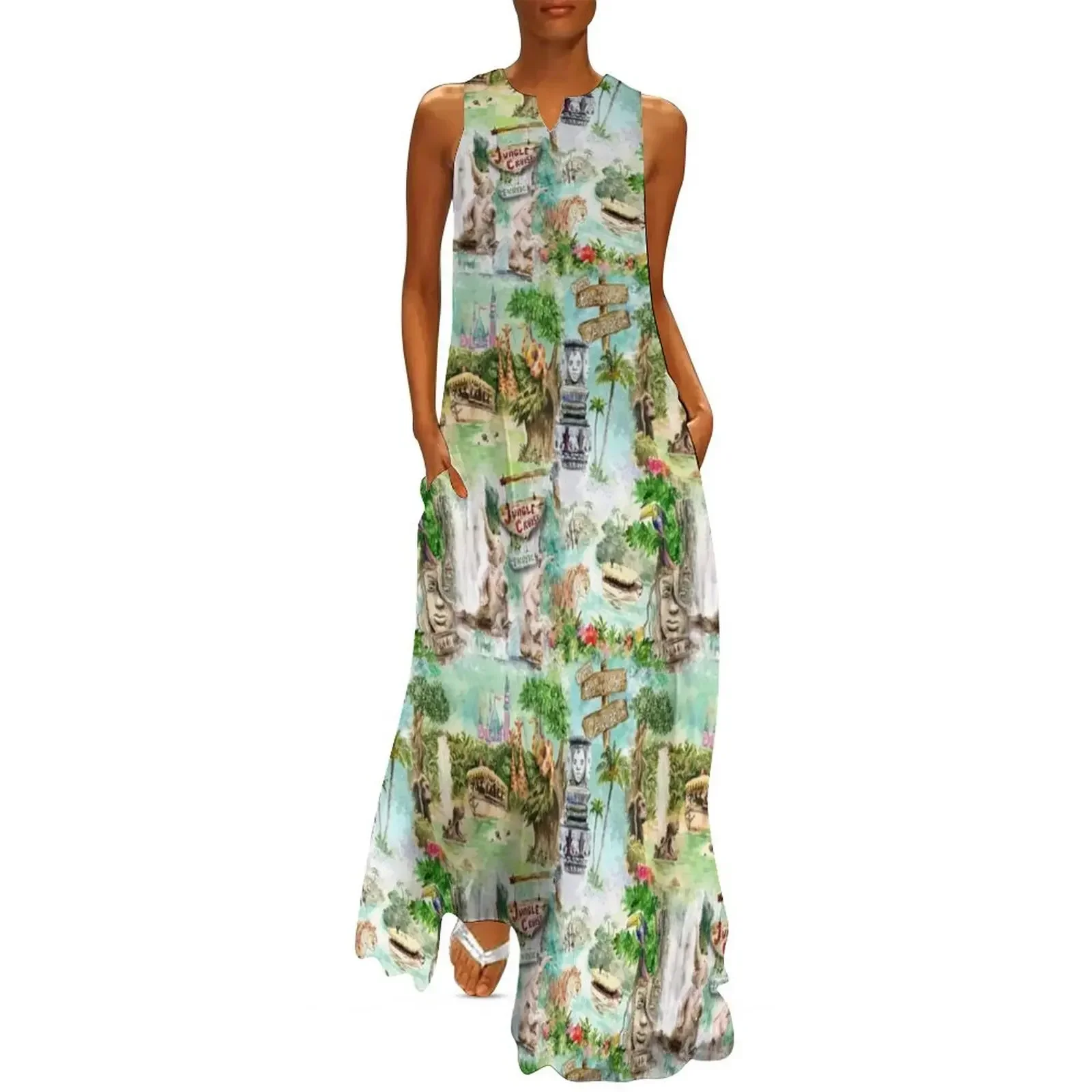 

Jungle Cruise Ride Long Dress summer dress daily dresses for prom long dress women summer