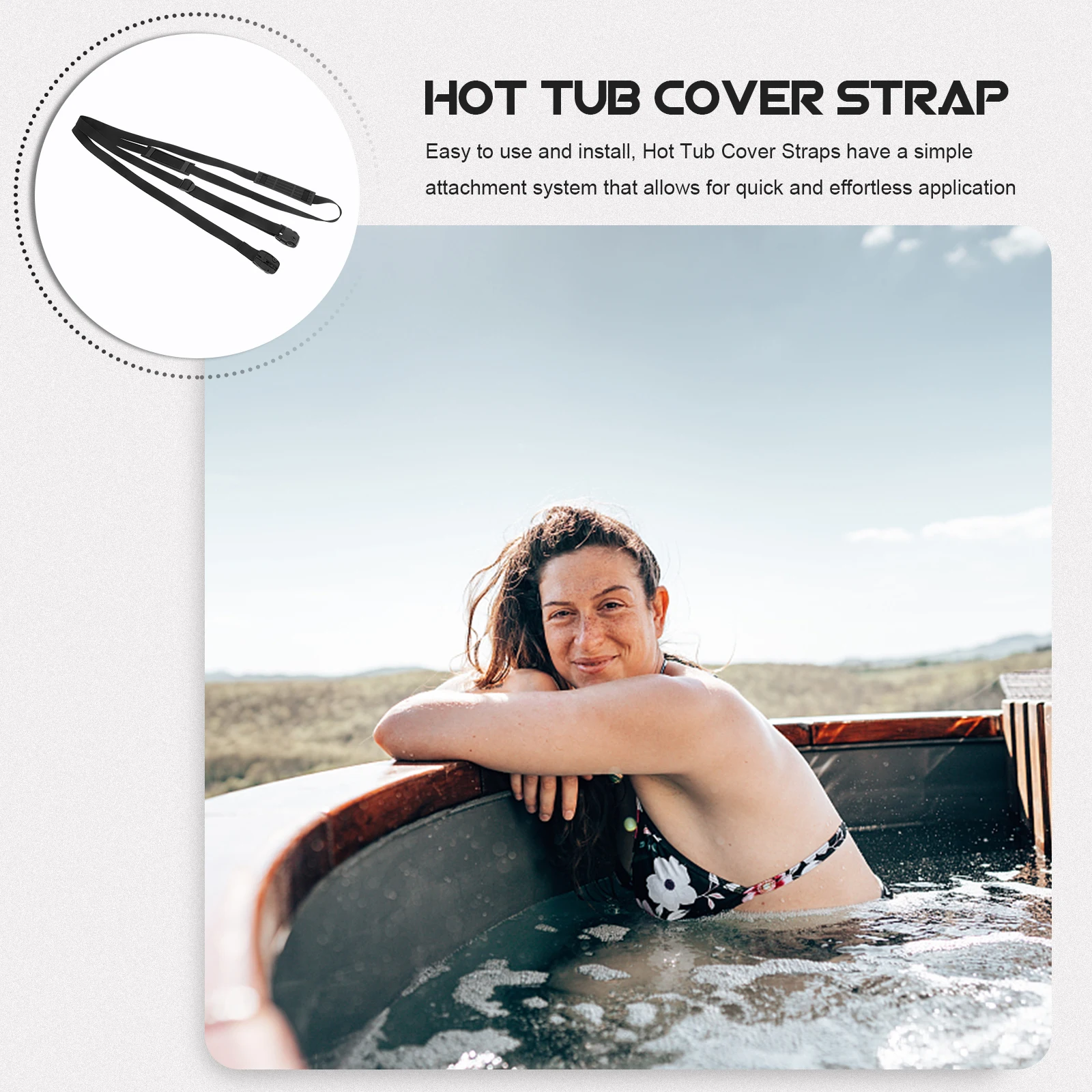 

Сверхмощные ремни для гидромассажной ванны, регулируемая ванна, ветрозащитные, безопасные чехлы для спа, практичные фиксирующие ремни на открытом воздухе, лямки