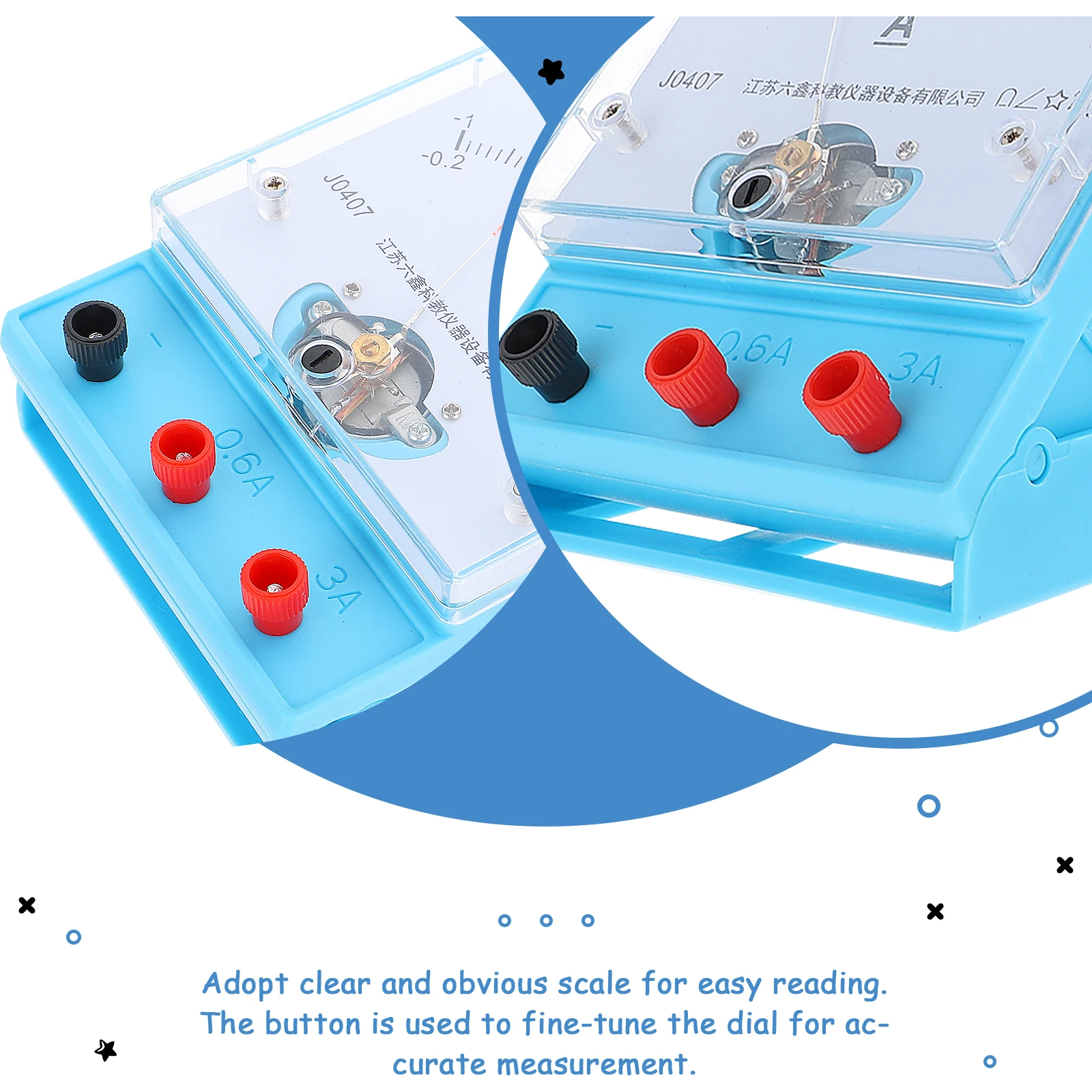 

Pressure Ammeter Push Type Physics Electricity Experiment Teaching Instrument Plastic Durable Easy-Read Accurate Measurement