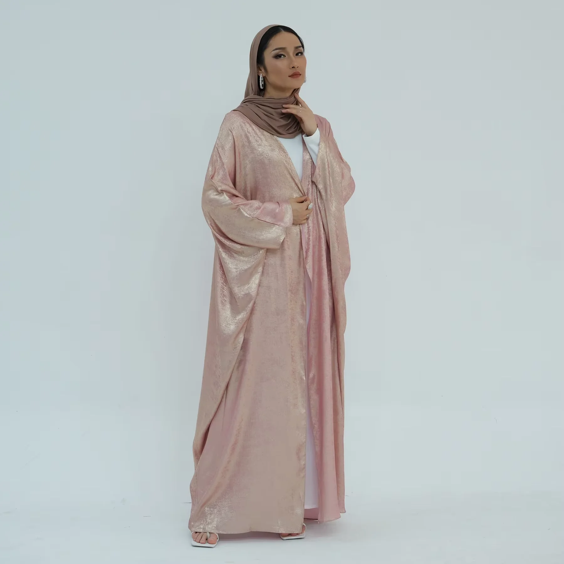 Femme Musulman Jalabiya Ramadan Abayas pour femmes Robe musulmane Kimono Cardigan dubaï turquie caftan Kebaya Robe Marocain Caftan