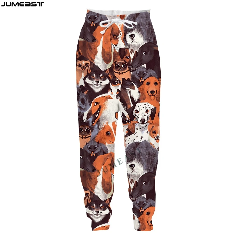 Animal Dog 3D Cartoon Y2k pantaloni uomo pantaloni sportivi primavera autunno Streetwear Casual lungo Sport Pullover lunghezza pantaloni da uomo campeggio