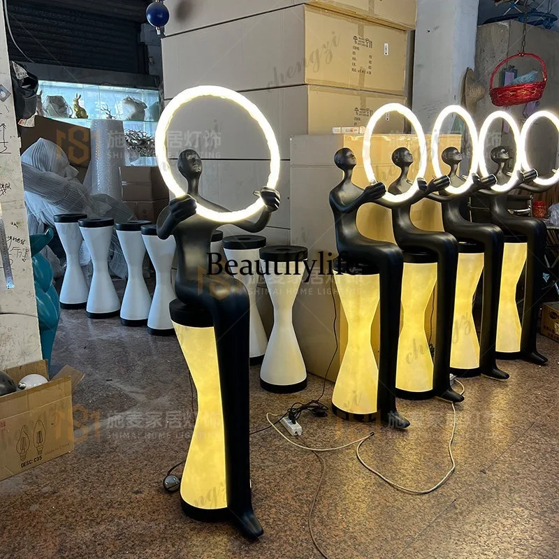 Creative humanoid art sculpture large figure home beauty shop club ornament living room entrance decoration high sense