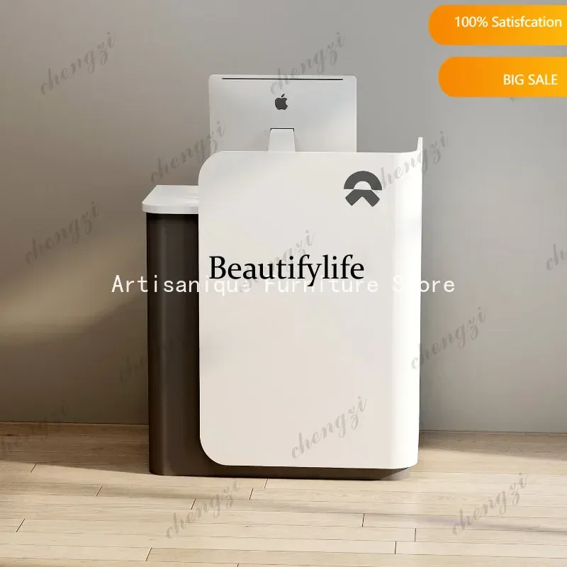 Executive Premium Reception Desk Classic Compact Reception Counter Swivel High Back Banco Reception Shop Counter Furniture