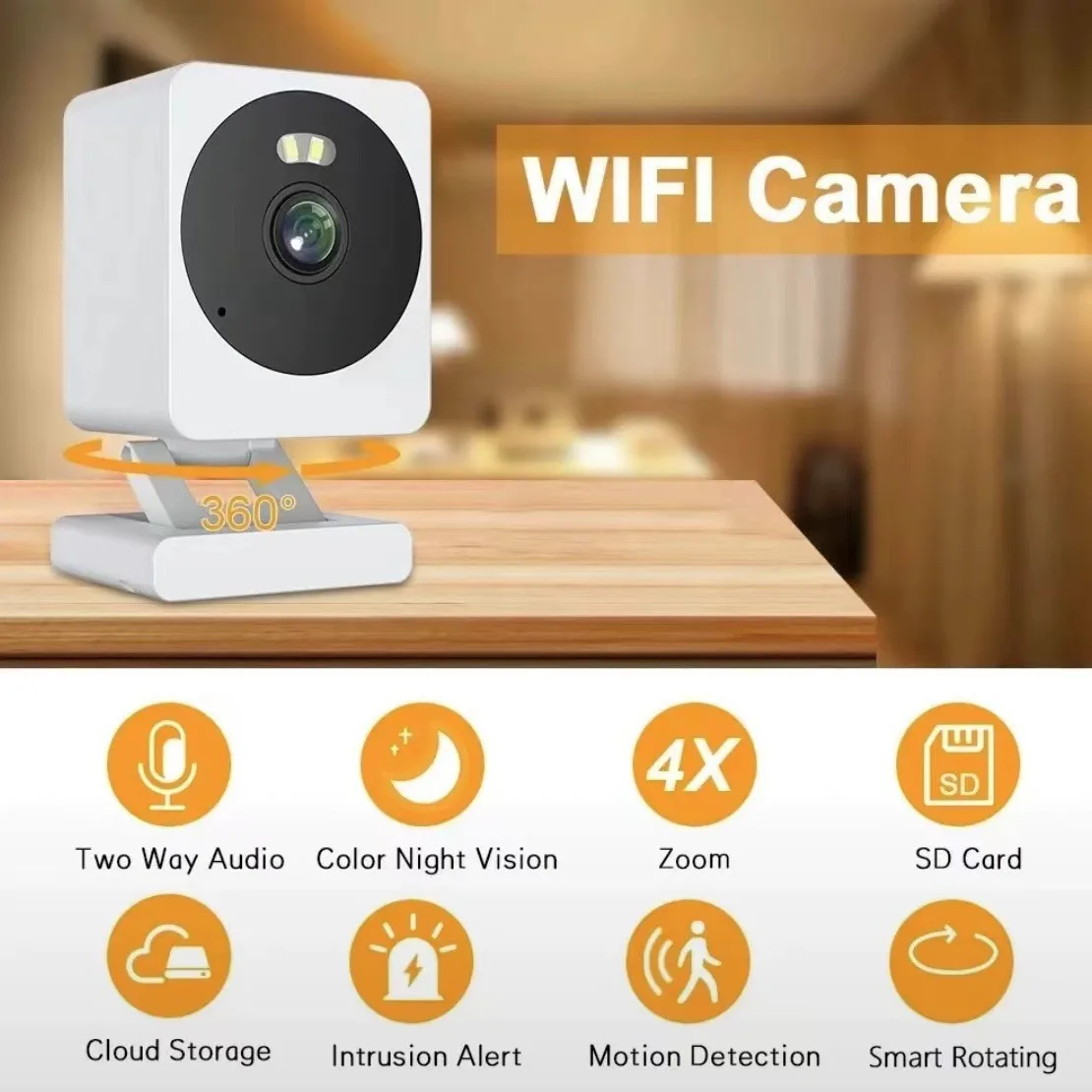 

Интеллектуальный подвес высокой четкости Tuya, вращающийся, водонепроницаемый, Wi-Fi, удаленный двойной домофон в реальном времени, мониторинг