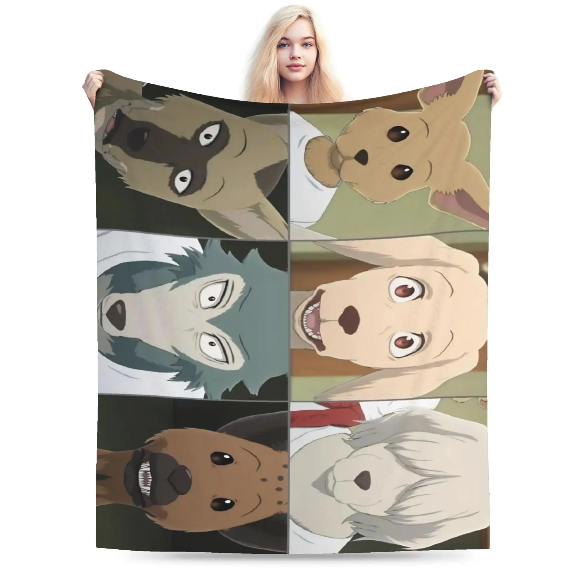 Comfortable Beastars  Blanket Accessories Sofa Decorative  Throws And Blankets Lightweight Thin Flannel for Office