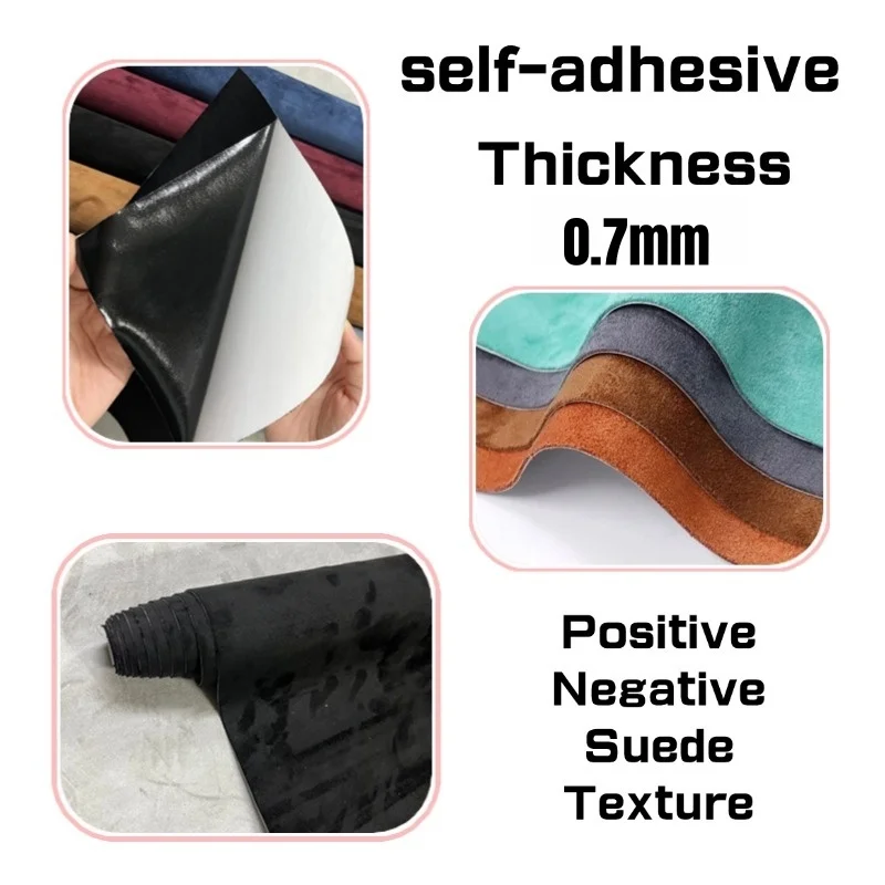 قسط جودة المخملية الجلد المدبوغ النسيج التفاف ملصقات 300X50 سنتيمتر ذاتية اللصق الجلد المدبوغ التصحيح إصلاح الجلود للسقف الداخلي للسيارة #6