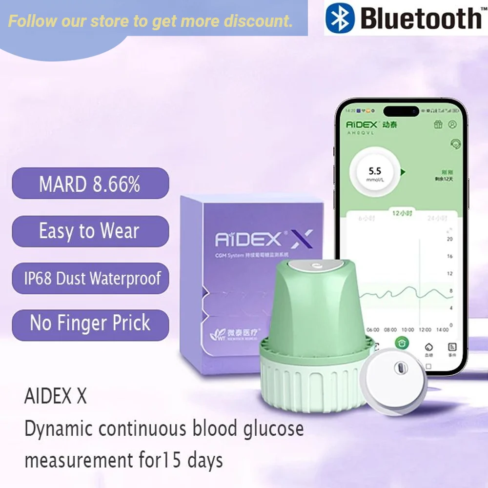 

Linx Continuous blood glucose monitor Meter Aidex X Sensor Accessory without Puncture for Diabetes Testing Aidex2 glucose sensor