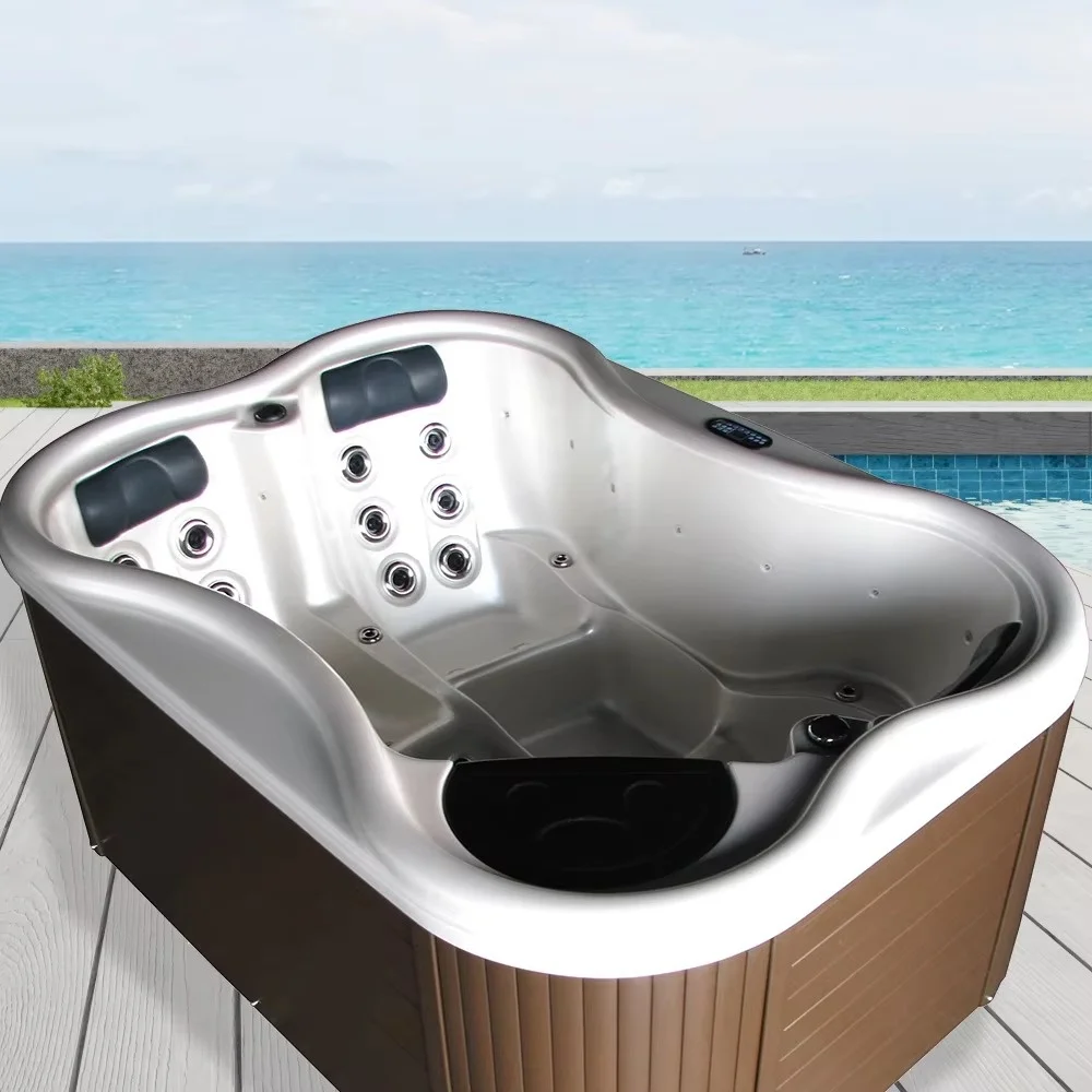 Bañera de hidromasaje para piscina, Spa de hidromasaje, natación independiente para 3 personas, bañera grande con chorro de aire para exteriores para 3 adultos