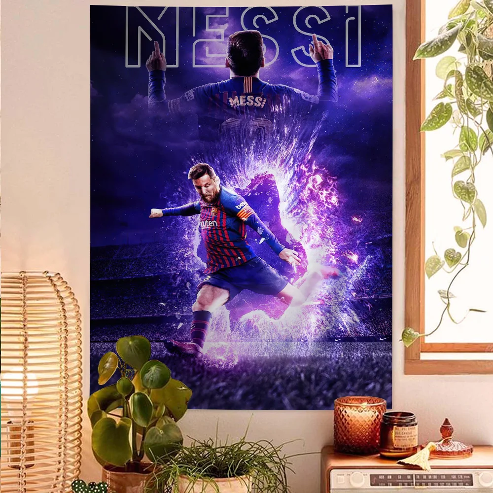 Football Star M-Messi Hanging Bohemian Tapestry Bohemian Wall Tapestries Mandala Kawaii Room Decor