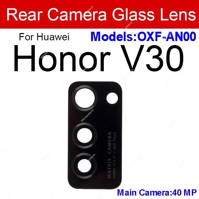 2pcs Rear  Back Camera Glass Lens Sticker For Huawei Honor View V8 V9 Play V10 V20 V30 V30Pro V40 Light Luxury Edition 5G