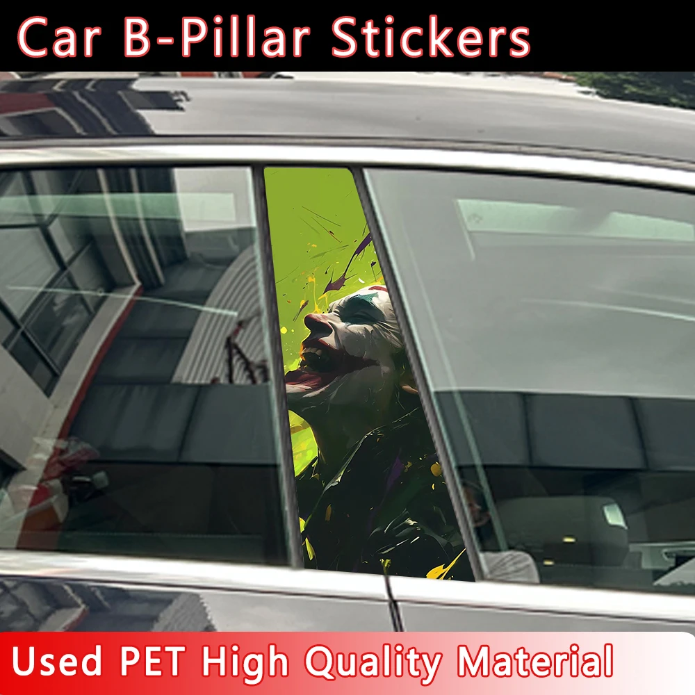 Graffiti Joker So Serious Cool Car B-pillar Stickers Waterproof for Benz W213 E200 E260 E300 E400 E220d E350e E300de 4Matic