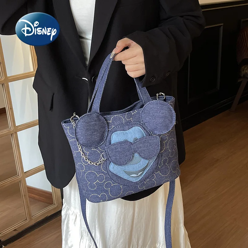 Disney Mickey New Women's Shoulder Bag Personality Fashion Women's Shoulder Crossbody Bag Retro Cartoon Cute Women's Bag