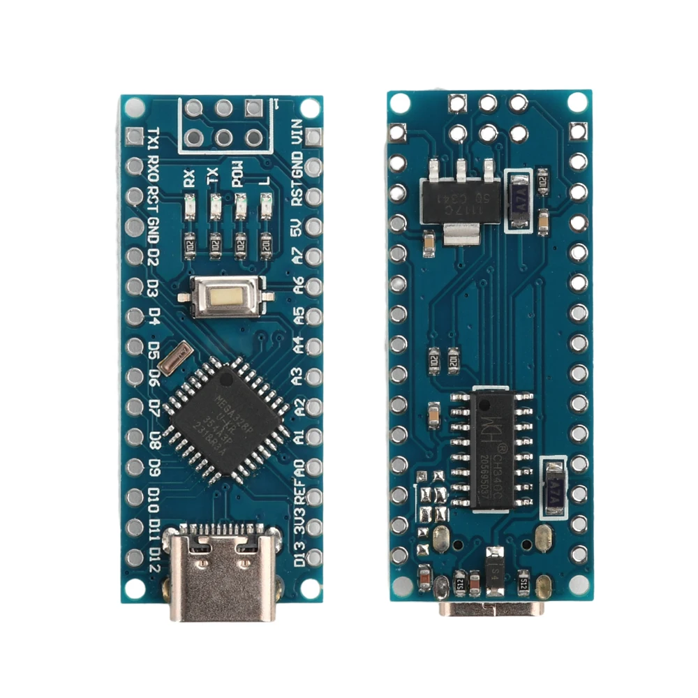 Для контроллера Arduino Nano 3,0 Atmega328 совместимая плата модуль печатной платы макетная плата Type-C Micro USB Для контроллера Arduino Nano 3,0 Atmega328 совместимая плата модуль печатной платы макетная плата Type-C Micro USB