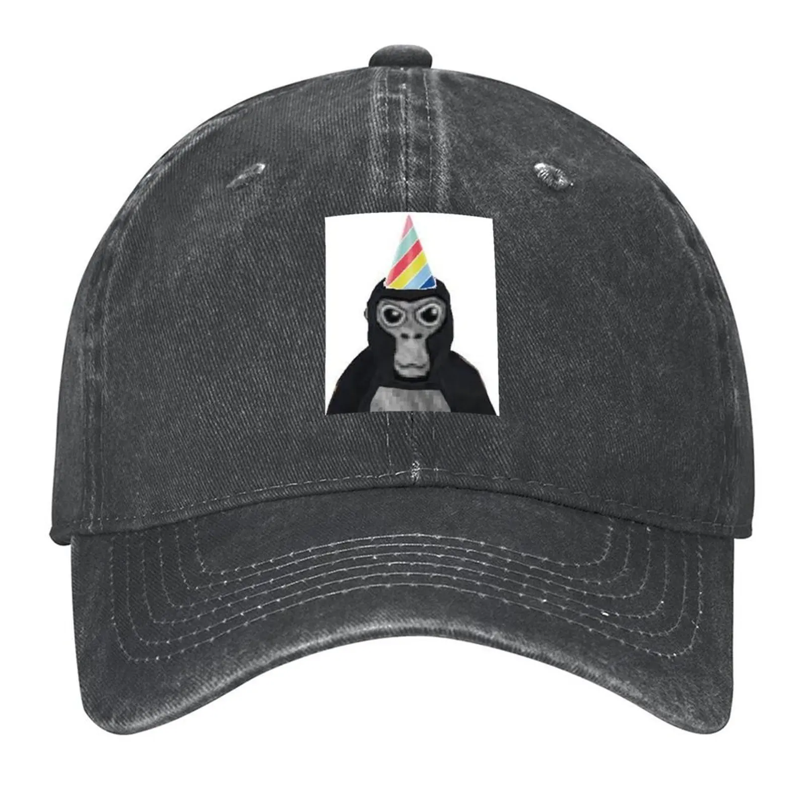 

Gorilla tag monkey with birthday hat Baseball Cap Hat men Hat Man Luxury Luxury man cap hiking Women Hats Men's