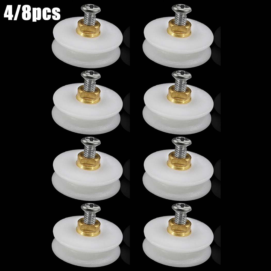 Rolos de reposição para rodas, acessórios, guias ranhuradas, corredores de substituição para casa, rolos de porta de chuveiro, 22mm de diâmetro, prático