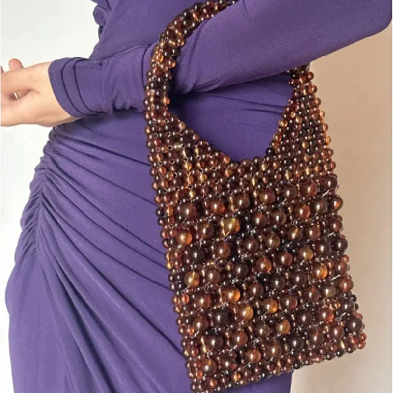 

Luxury Pearl Handmade Beaded Totes Evening Bags Clutch Wallet Magic Handbags Ladies Wedding Bridal Handbag Party Purse Bag