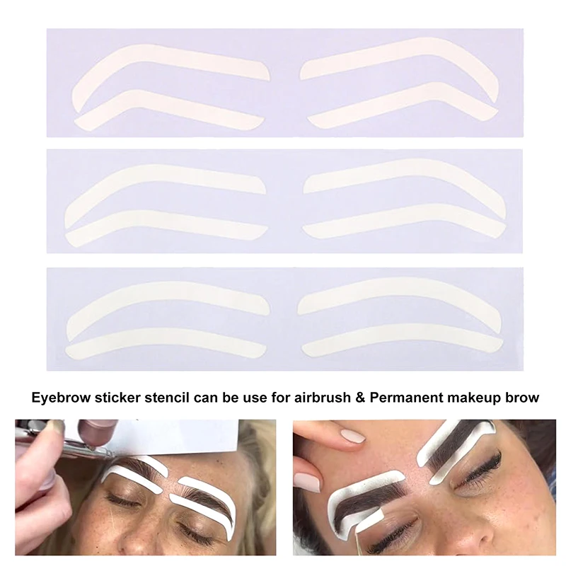 10Pairs Eyebrow Stencil Sticker Brow Shape Tape Microblading Eyebrow Auxiliary Sticker For Brow Position