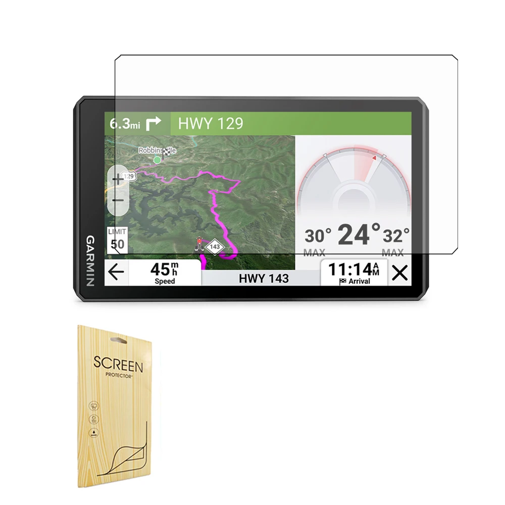 LCD Screen Protector Protective Anti-Scrach Shield Film for Garmin ZUMO XT3 6-inch/4.7-inch Accessories (1-Pack, 2pcs films))