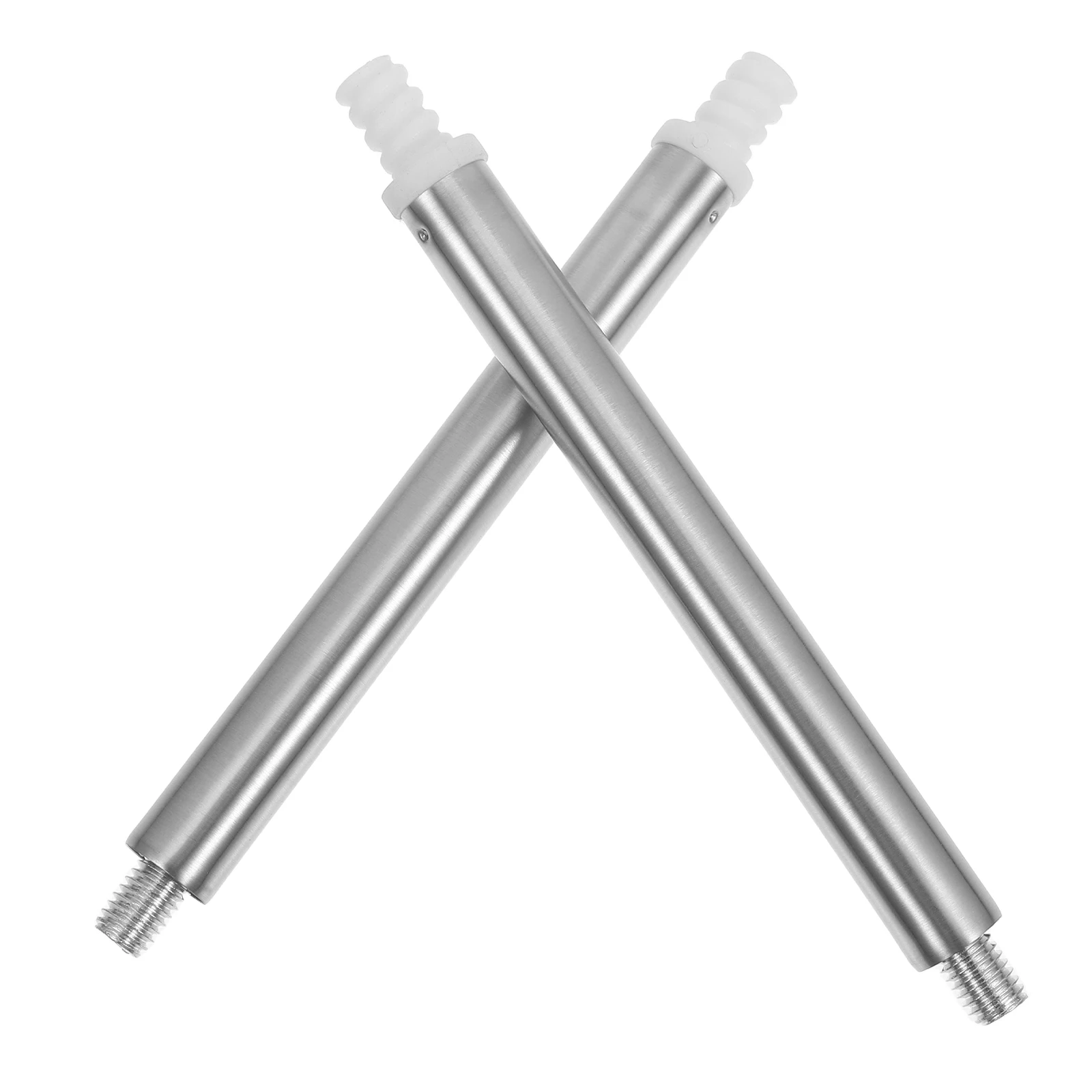 

2pcs Stainless Steel Toilet Brush Replacement Pole Handle Cleaning Accessories Long Stick Durable Home Use Bathroom Tool