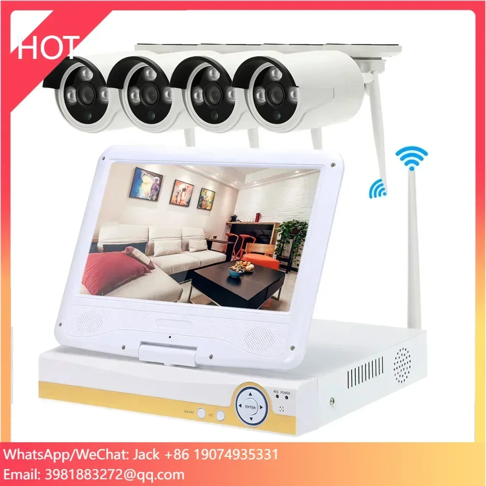 

Комплекты 4-канальных 1080p NVR-систем с 2-мегапиксельными камерами, 10-дюймовым LCD-дисплеем и беспроводной системой видеонаблюдения CCTV