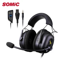 Somic/Mpow G936N 7.1 cuffie da gioco con suono Surround per PS5/PS4/PC Computer Gamer microfono con cancellazione del rumore cuffie cablate USB/3.5mm