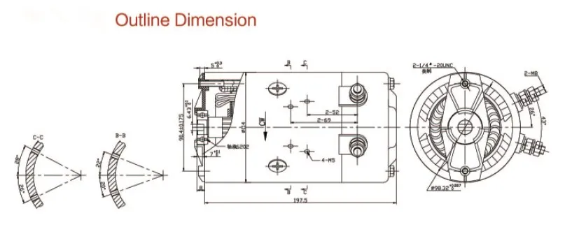 ZD24250 油圧式 24V 2.5KW DCモーター（CW回転）