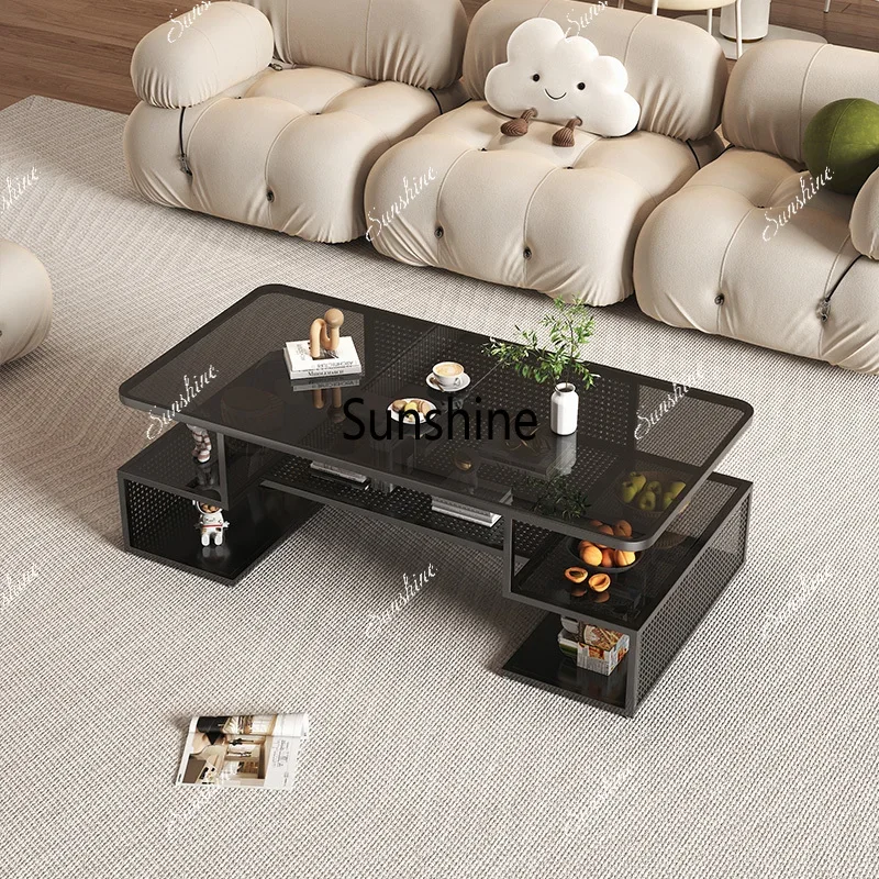 

Rectangle Minimalist Coffee Table With Storage Unique Trendy Glam Coffee Table Living Room Modern Table Basse Design Furniture