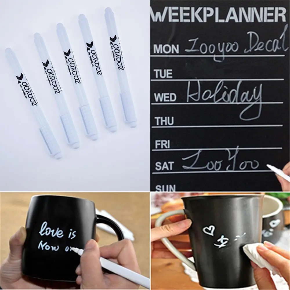 

Stationery White Erasable Office Supplies Removable Chalkboard Pen Dustless Chalk Marker Pen Liquid Chalk Pen Blackboard Pen