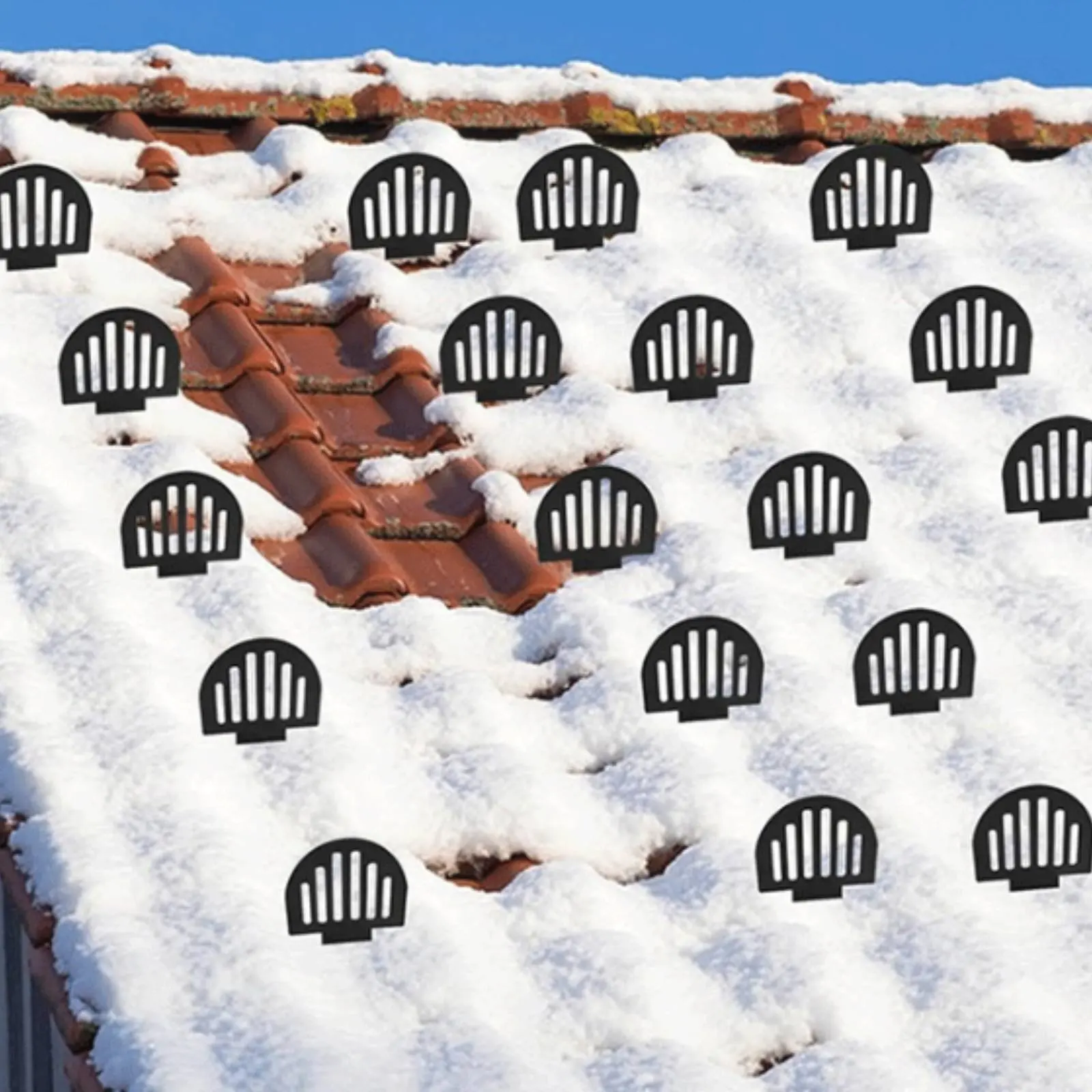 25 Pieces Metal Roof Snow Retention Guard Easy to Install Roof Snow Retention Guard Safety Protection Screw Included