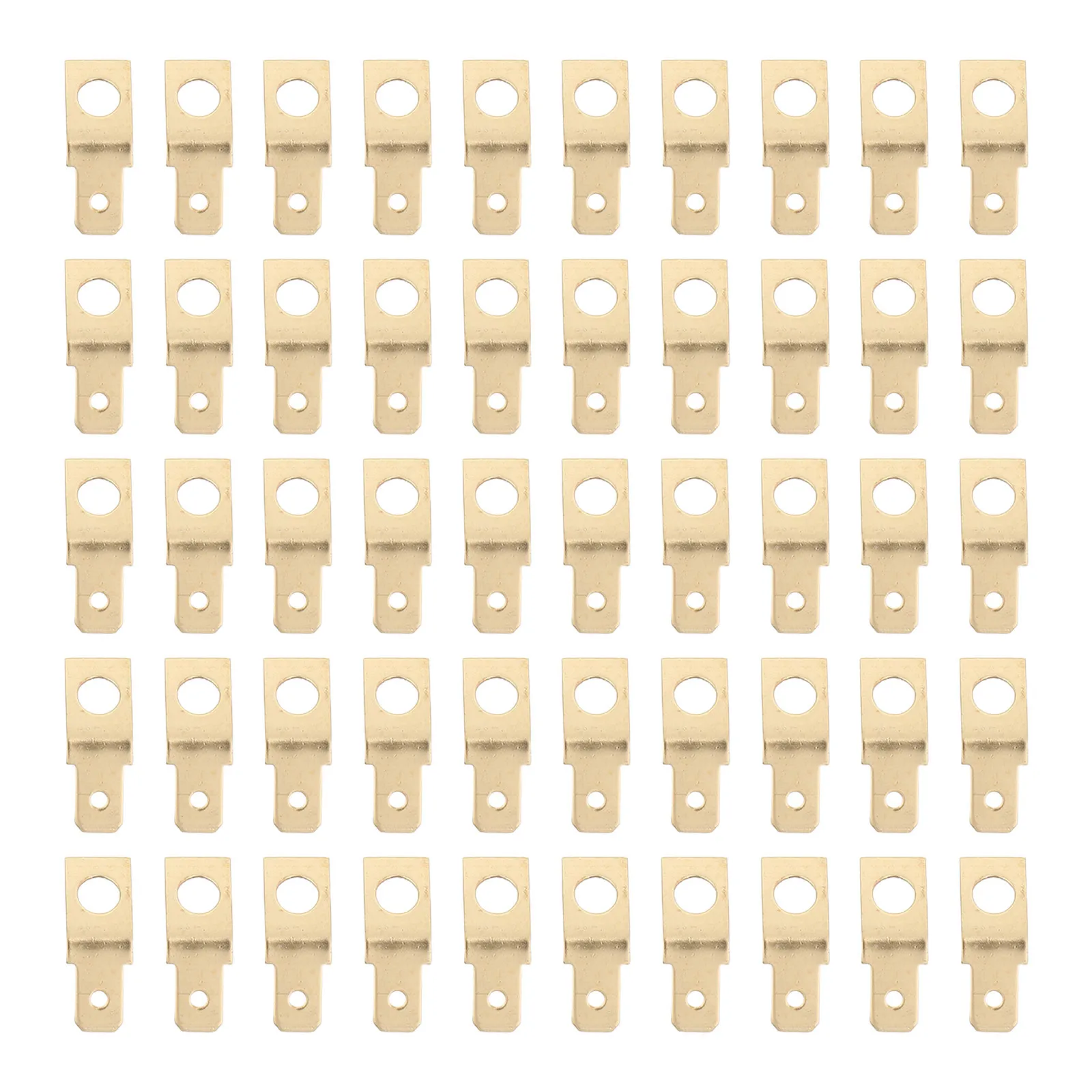 

100Pcs Brass Male to Male Spade Connectors Quick Connect Blade Terminal Electrical Coupler for Car Audio Marine Rv Trailer