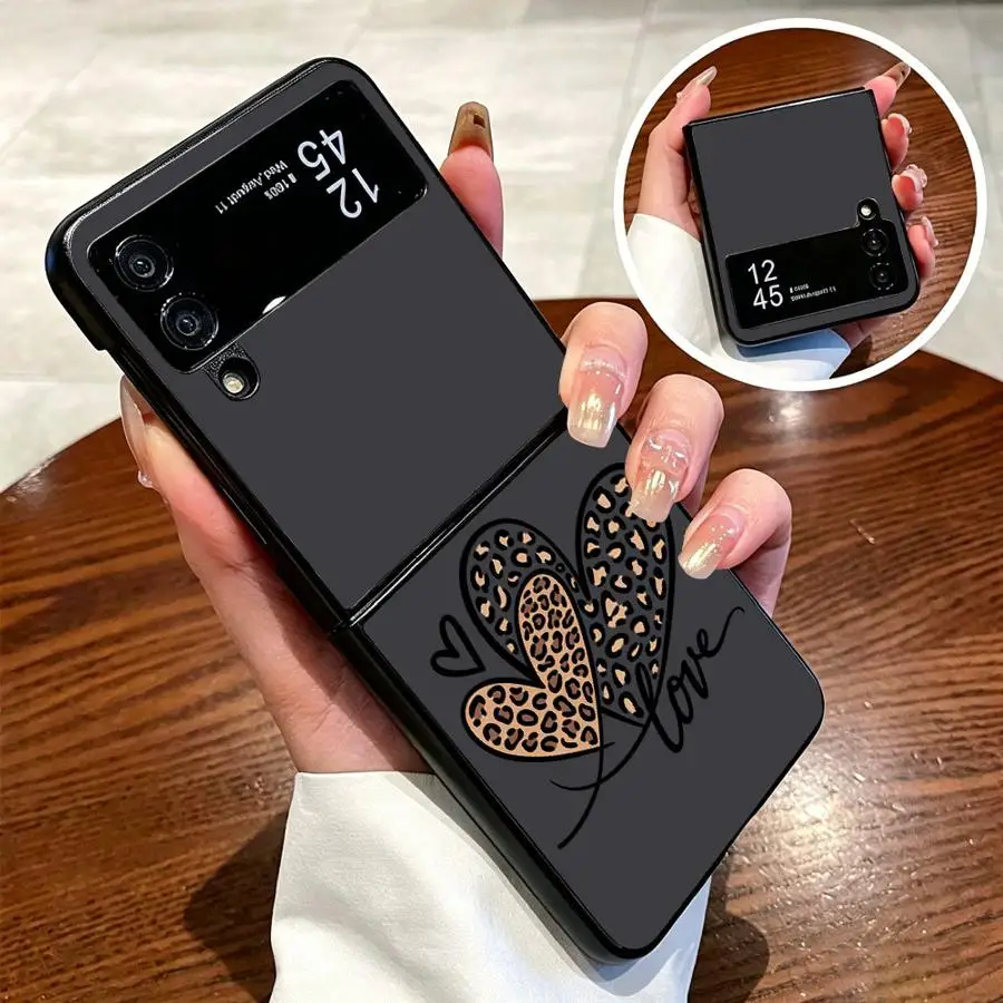 Pattern Hearts Back Phone Cover Funda Case for Samsung Galaxy Z Flip 8 Flip3 Flip5 Flip6 Z Fold 8 7 6 5 4 3 Flip4 Z Flip 7 6 5 4