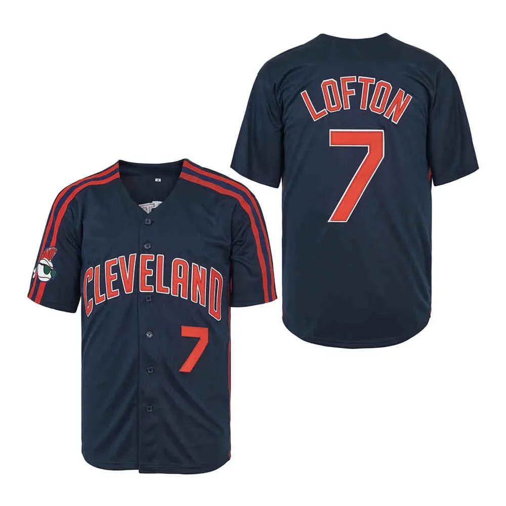 Men Baseball Jerseys Cleveland 7 LOFTON Sewing Embroidery High Quality Sports Outdoor Blue 2023 New ventilate