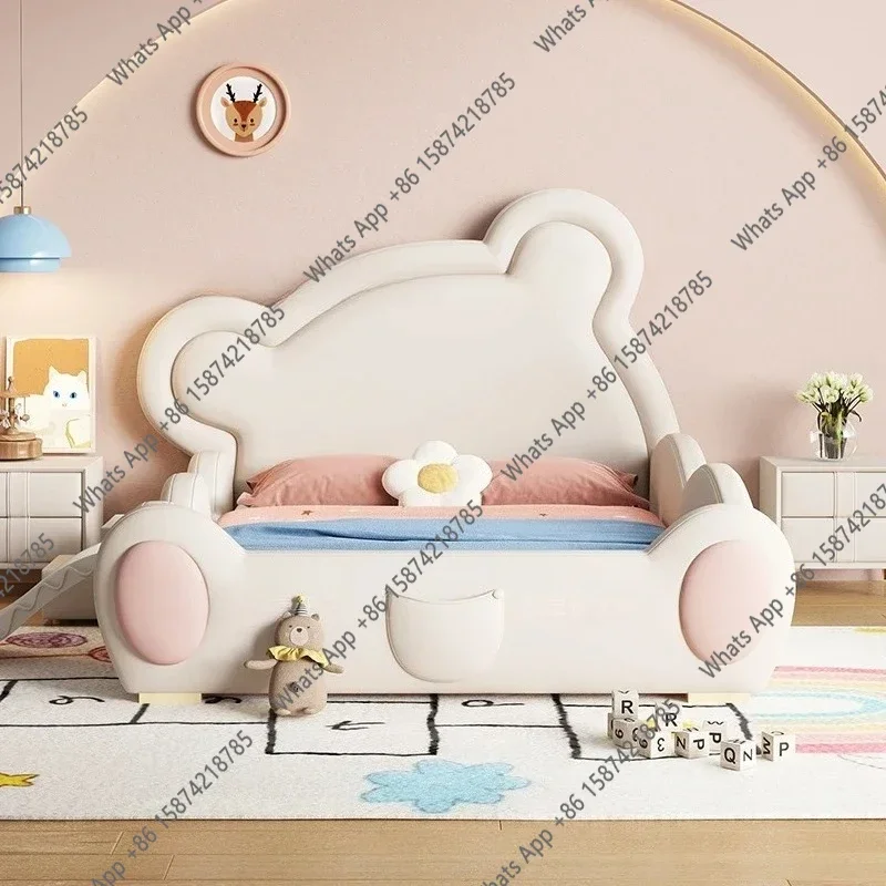 Soft Girl Double Bed Kids Modern Luxury Loft Baby Double Bed Frame Queen Lit Trendy Letto Matrimoniale Unique Furni