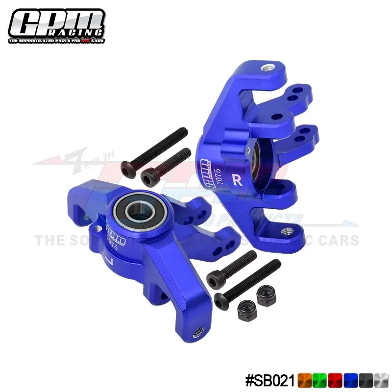 GPM 7075 Alloy Front Knuckle Front Spindle Set LOS254038 For LOSI 1/6 Super Baja Rey 1.0 / 2.0