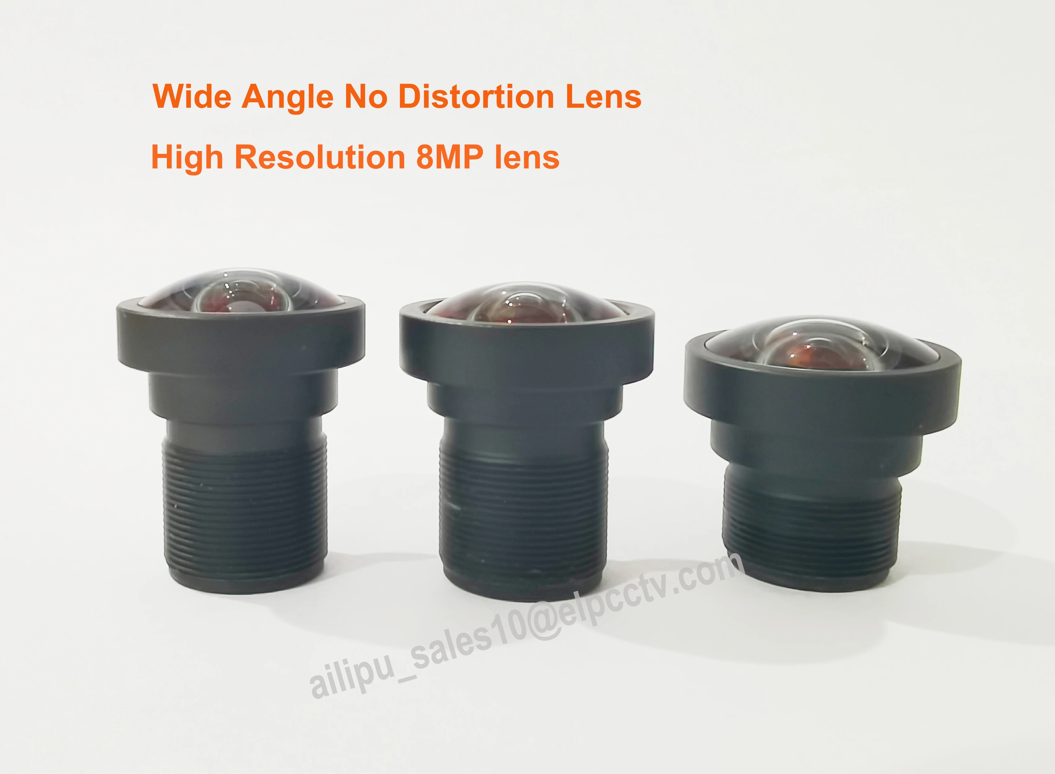 ELP Wide Angle No Distortion Lens, 100degree 110degree 120degree High Resolution 8MP M12 Lens Non Distortion