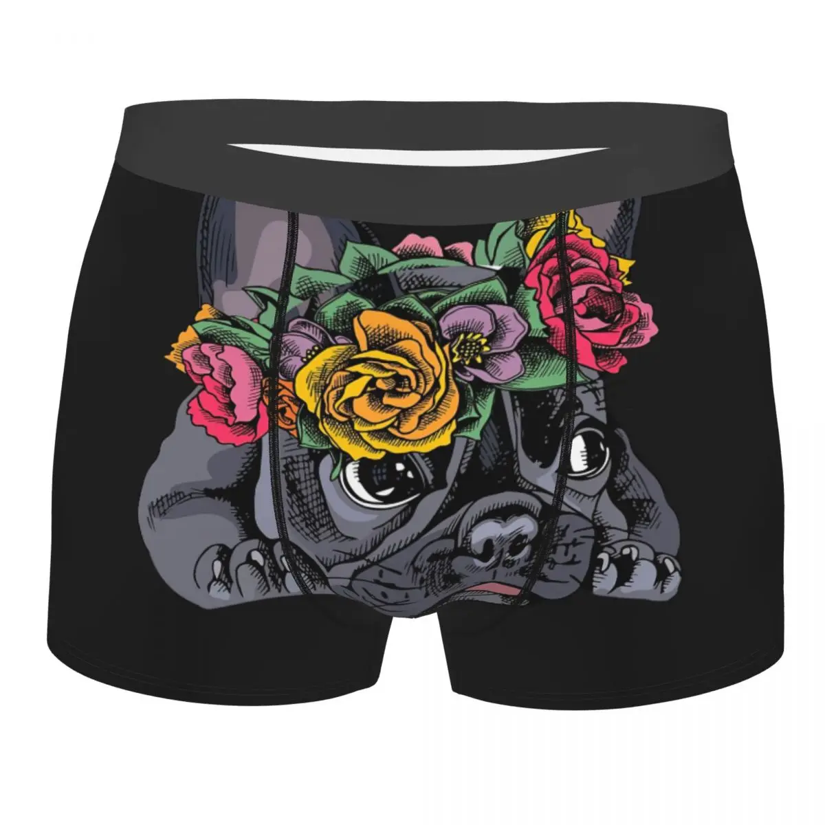 

French Bulldog Underpants Breathbale Panties Male Underwear Print Shorts Boxer Briefs