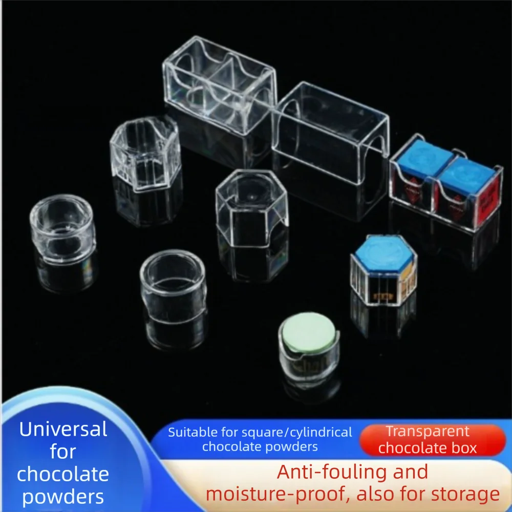 

Plastic Billiard Chalk Storage Box Transparent Moisture-proof Billiard Powder Box 1/2 Grids Snooker Pool Chalk Holder