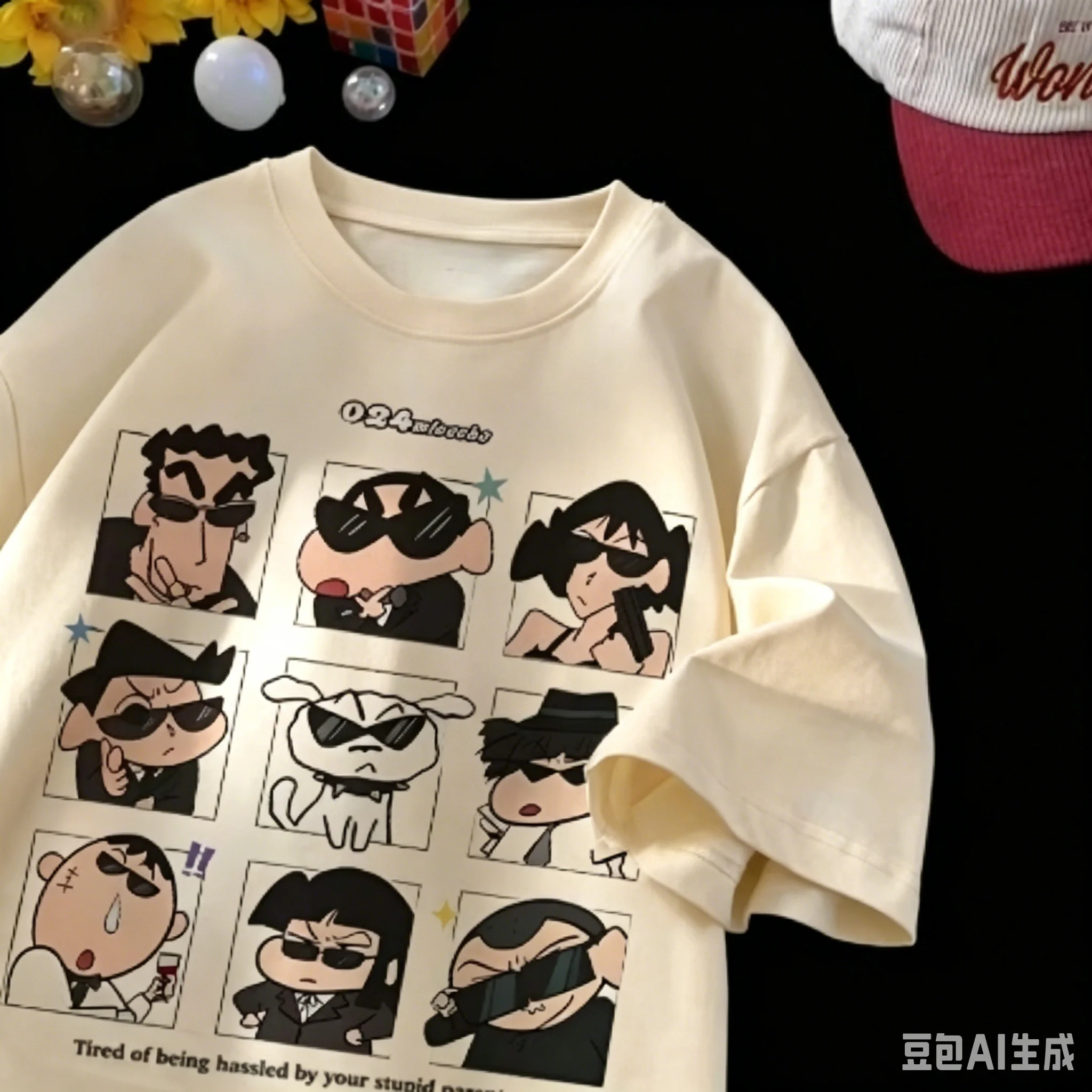 2026 New Summer Crayon Shin Chan Cartoon Graphic Print Cotton T Shirt Unisex Streetwear Casual Tops For Men Women