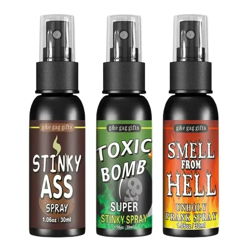 30ML Liquid Fart Spray Can Stink Bomb Ass-Smelly Stinky Gas Crap Gag Prank Non Toxic Smells Novelties Toy Joke Party Supplies