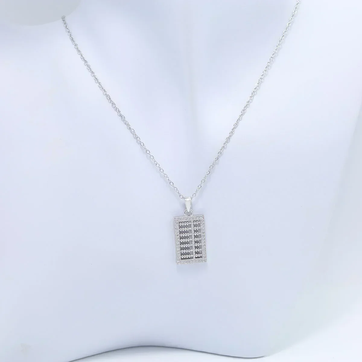 Versatile Stainless Steel Necklace with Abacus Designs for Everyday Use DropShip