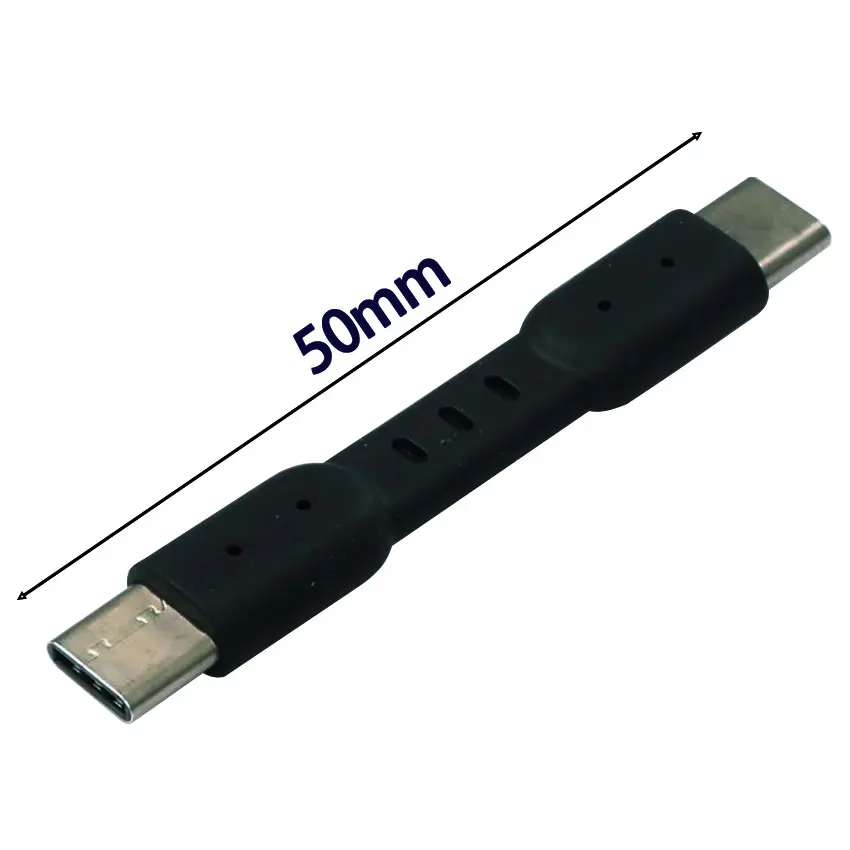 For E1DA 9038D DAC Device Samsung SSD T5 USB C 180 Degree Synchronous Charging Cable 5Gbps OTG Type C Male To Male Adapter