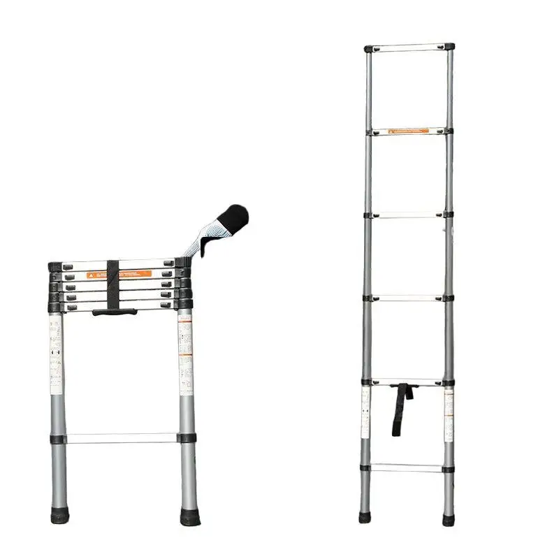 Engineering ladder Portable lifting and shrinking bamboo joint Household folding lifting staircase shrinking straight