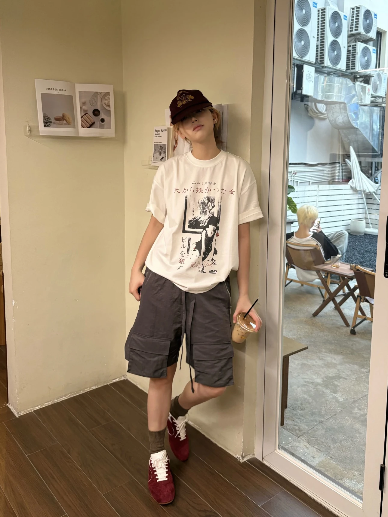 

American Style Retro Workwear Shorts Men's Summer Casual Belted Zipper Pocket Design Five-Quarter Pants Youth Vitality Pure C...