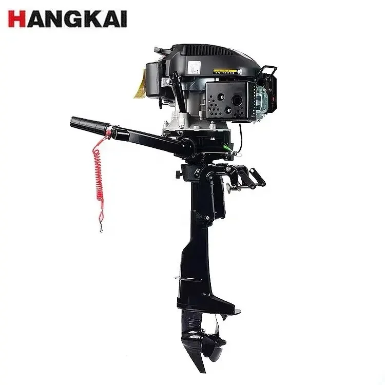 Hangkai 6HP 4 Stroke 3.75kw Boat Engine Tiller Control Outboard Motors for Fishing Boat with New Air Cooled Design