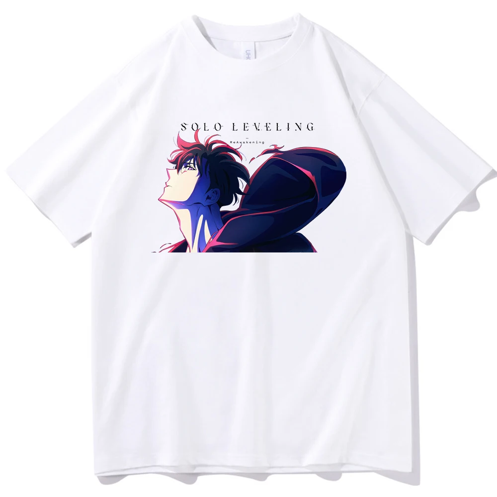 Solo Leveling ReAwakening T-shirt O-Neck Short Sleeve Shirts Fans Gift