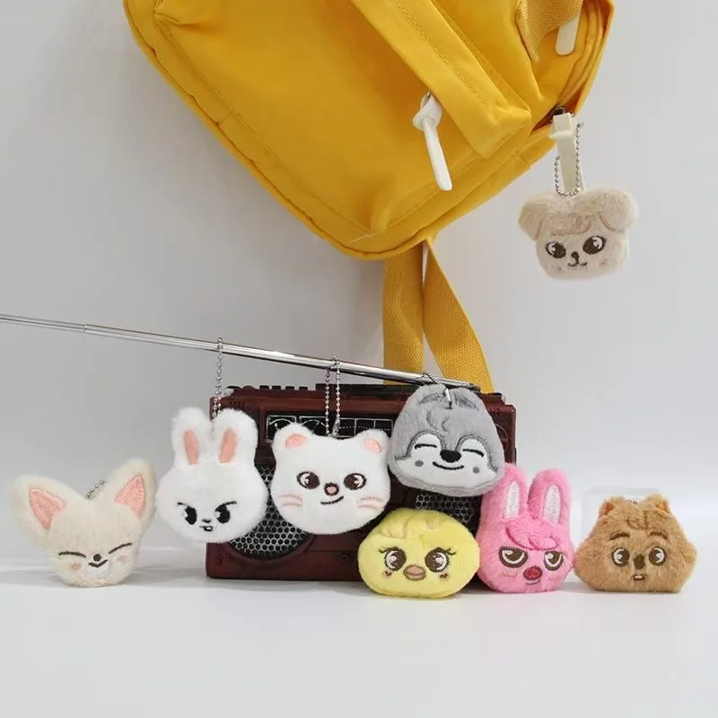 5 سنتيمتر SKZOO أفخم دمية قلادة المفاتيح الضالة الأطفال الكرتون لطيف الحيوان رئيس دمية ظهره قلادة أفخم لعبة أطفال هدية #6