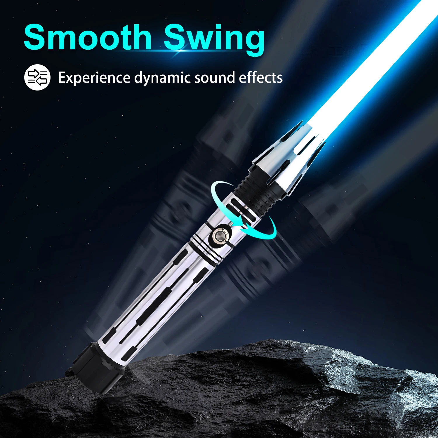 

TXQSABER Lightsaber Neo Pixel Heavy Dueling RGB Color Changing Metal Hilt Smooth Swing Blaster Christmas Cosplay Laser Sword Toy