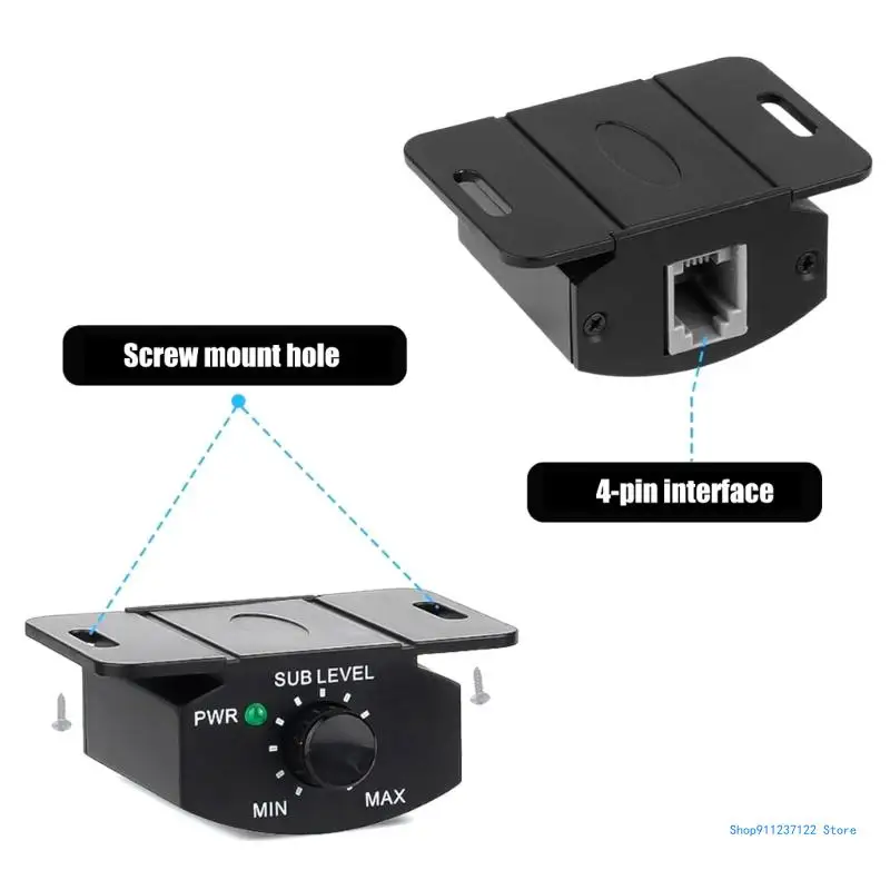 Auto Sound Gains Control Knob General Amplifier Volumes Regulator with Connection Dashboard Mountable Volumes Control