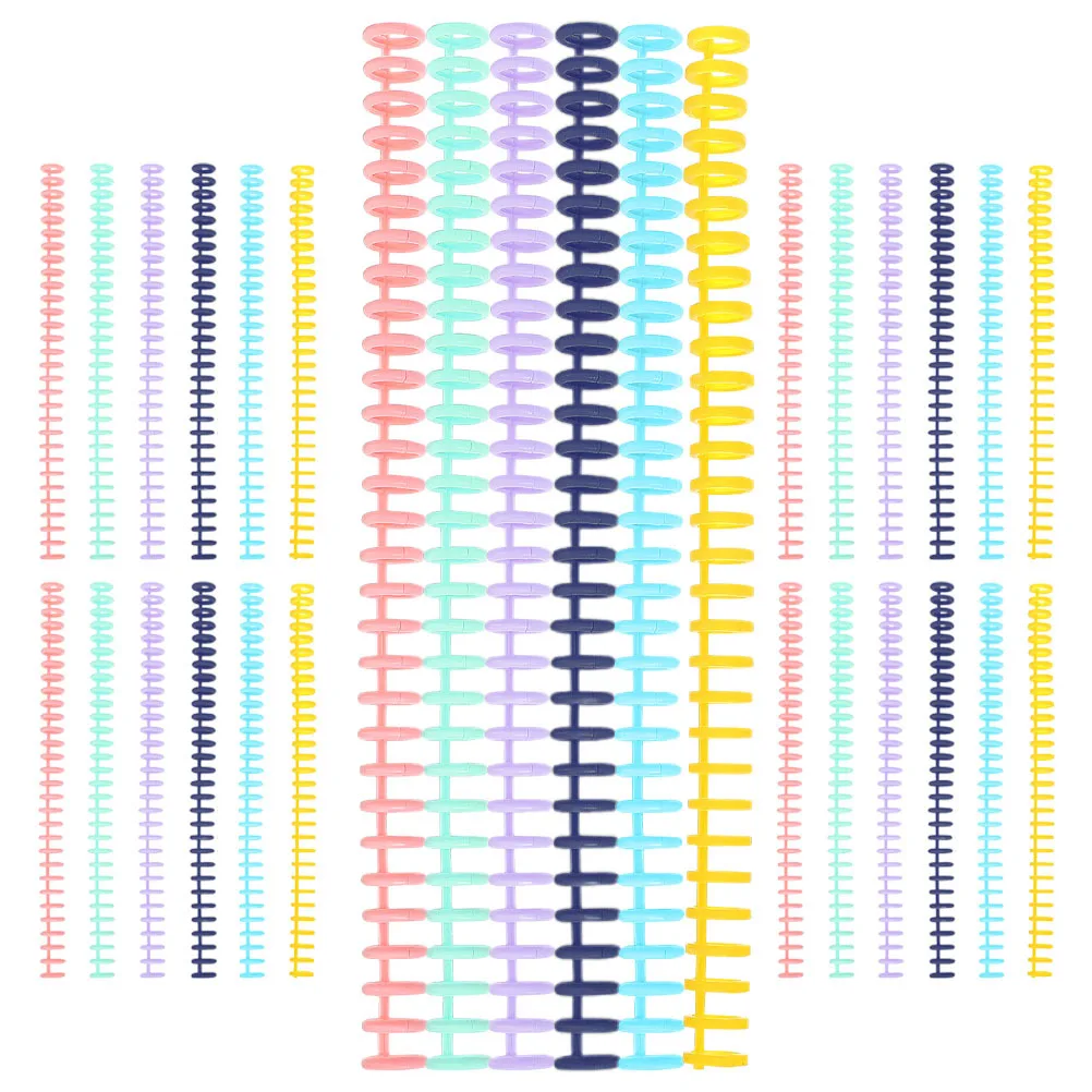 

30pcs 30-Hole Rings Plastic Coil Binding Spines For Diy Notebook Planner Looseleaf Documents Office Home Use Ring